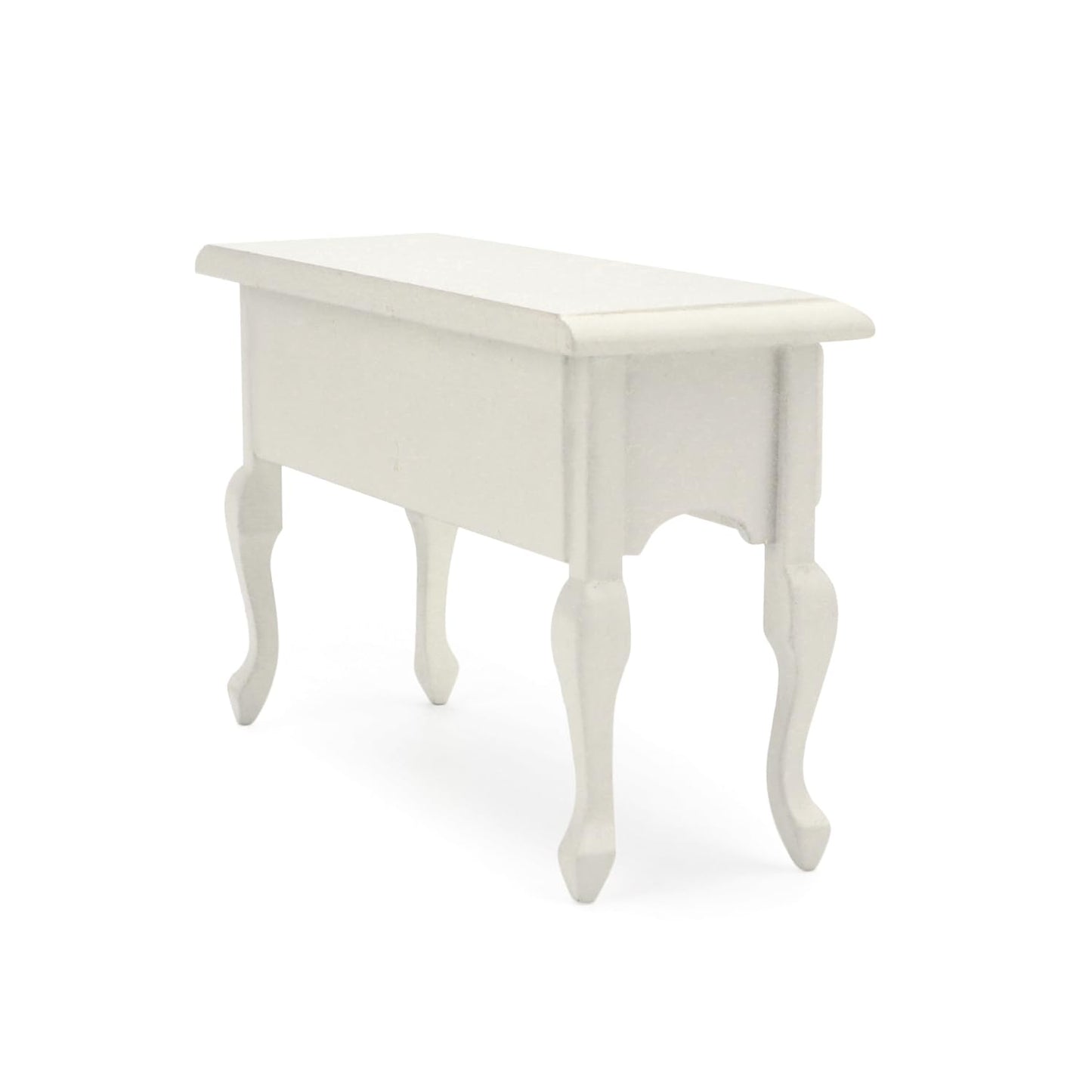 Miniature Table 1:12 Furniture for Dollhouse Accessories Writing Desk with 3 Drawers Miniature Room Ornaments Living Room Bedroom Library Scene Decoration (White)