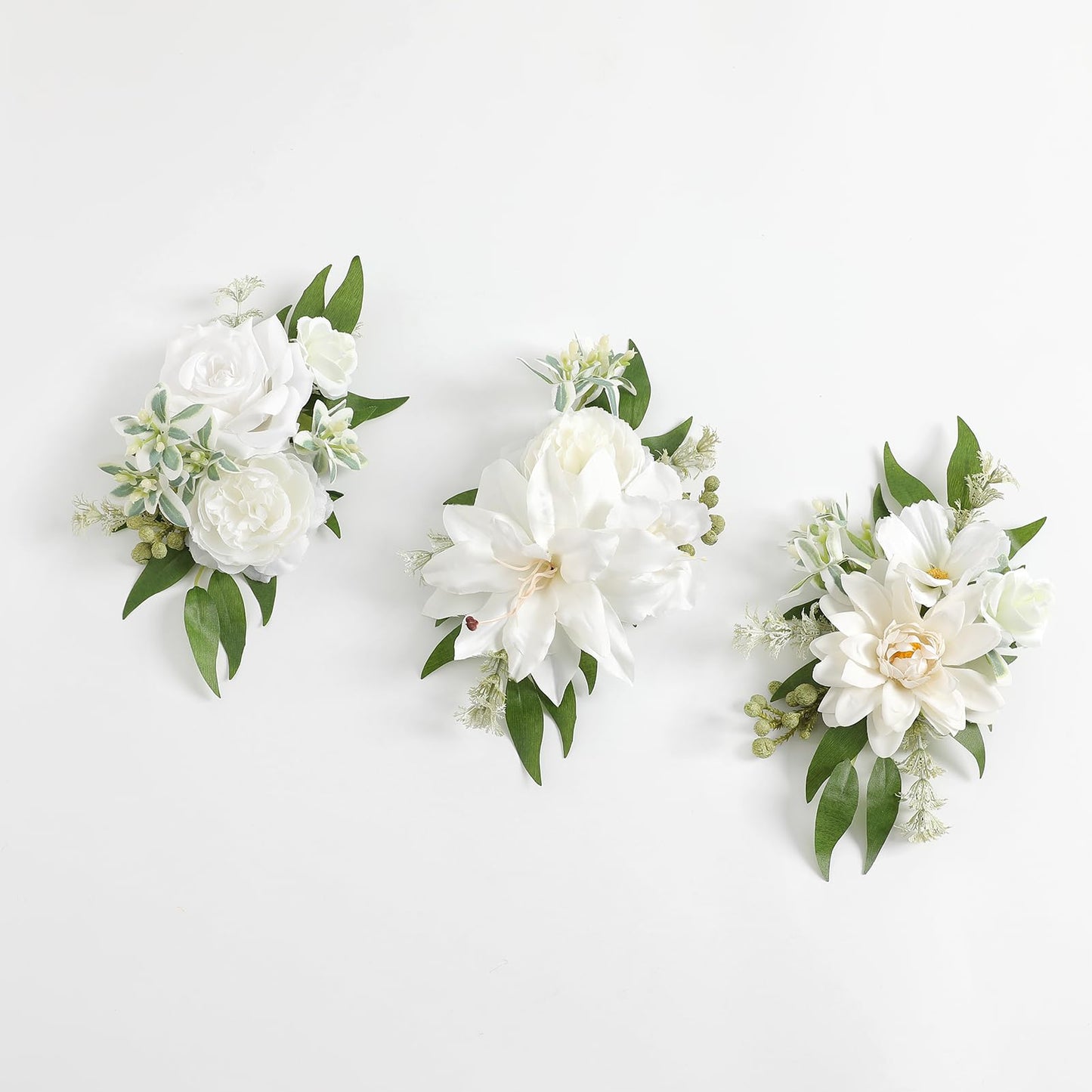 Serra Flora 3Pcs Pre-made Silk Flowers Cake Topper Wedding Artificial Flowers Decor Artificial Rose Cake Decorations for Birthday Baby Shower Engagement Anniversary Party Supplies.