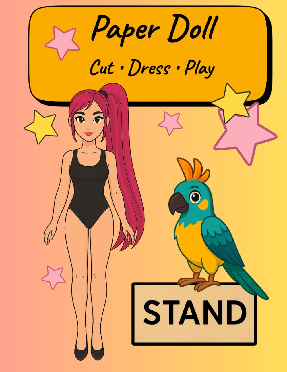 Fashion Doll Cut-Out Book with Outfits: Roxy: Paper Doll Activity Book for Girls (Cutout & Dress Up Paper Dolls Collection)