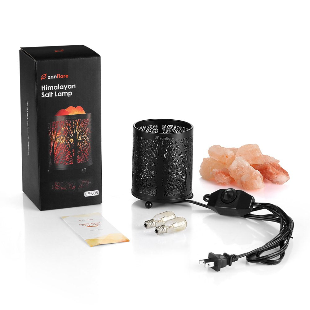 Zanflare Salt Lamp, Pink Salt Lamp, Salt Rock Lamp, Night Light in Fawn Design Metal Basket with Dimmer Switch, Himalayan Salt Lamp, House Warming, Wedding Gifts, Birthday Gifts for Women