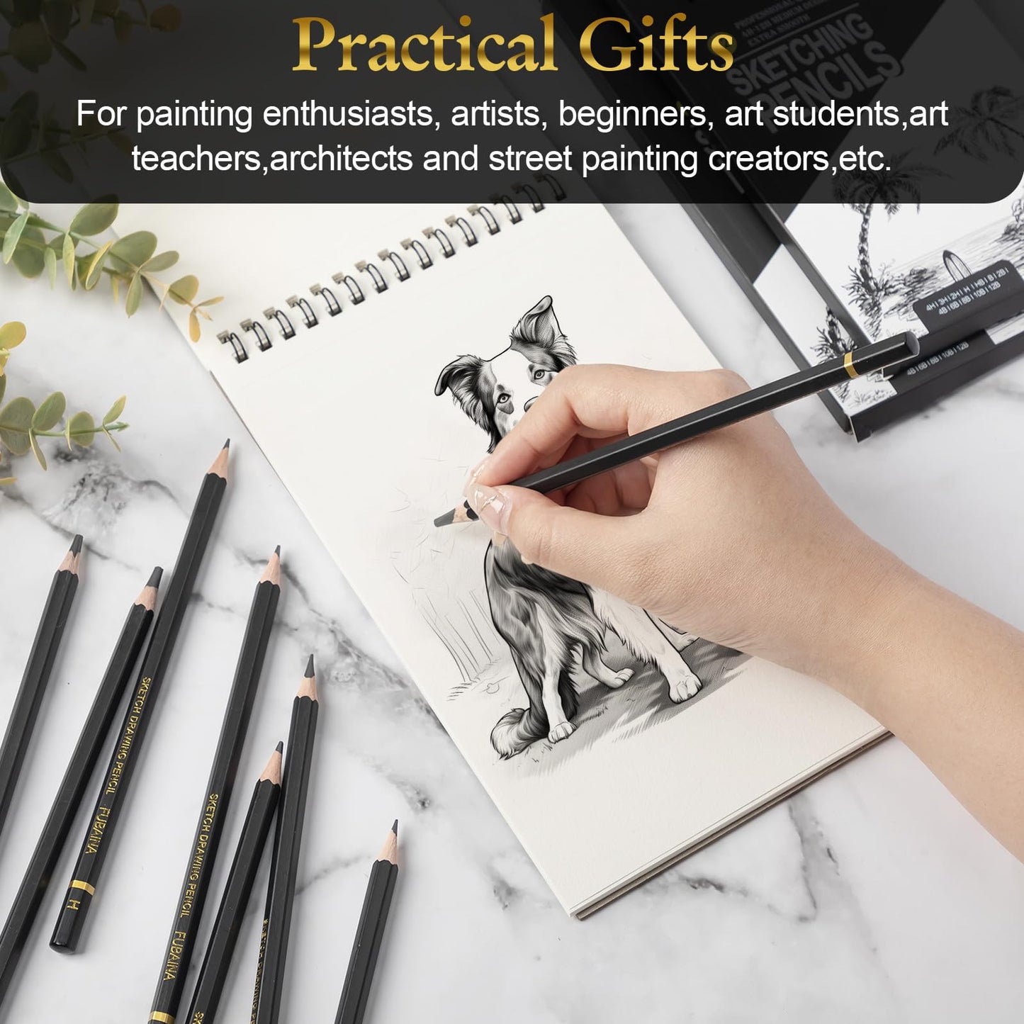 Humyoun 72 Pcs Drawing Sketching Pencil Set Professional (12b - 4h) Graphite Charcoal Gift Bulk for Artists Beginners, Pro Artists, Drawing Art, Sketching