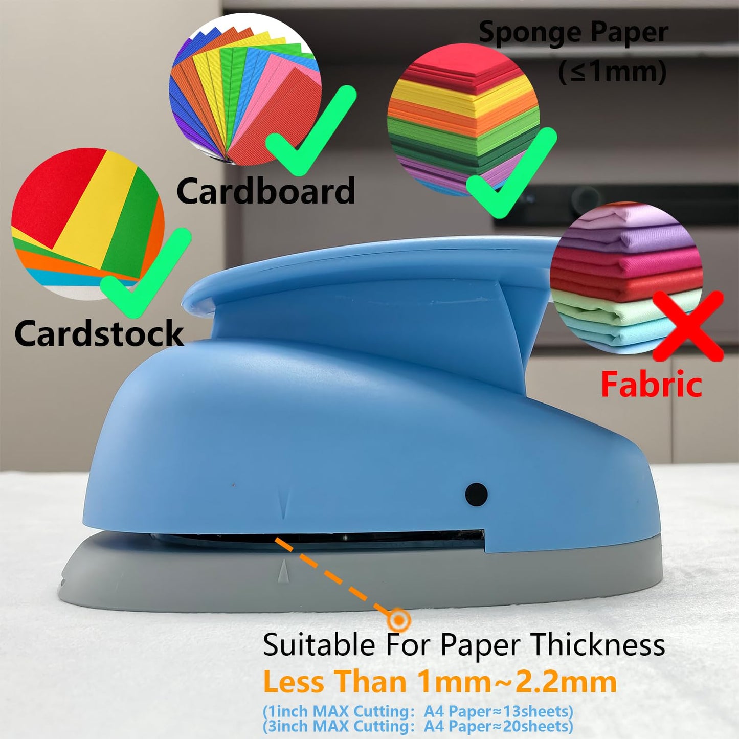 Circle Paper Punch, Multi Size Paper Punch, 3 Different Sizes Circle Hole Paper Punch,Handmade Scrapbook, Crafting Designs for Card Making, DIY Albums Photos,Christmas and Birthday Gifts.