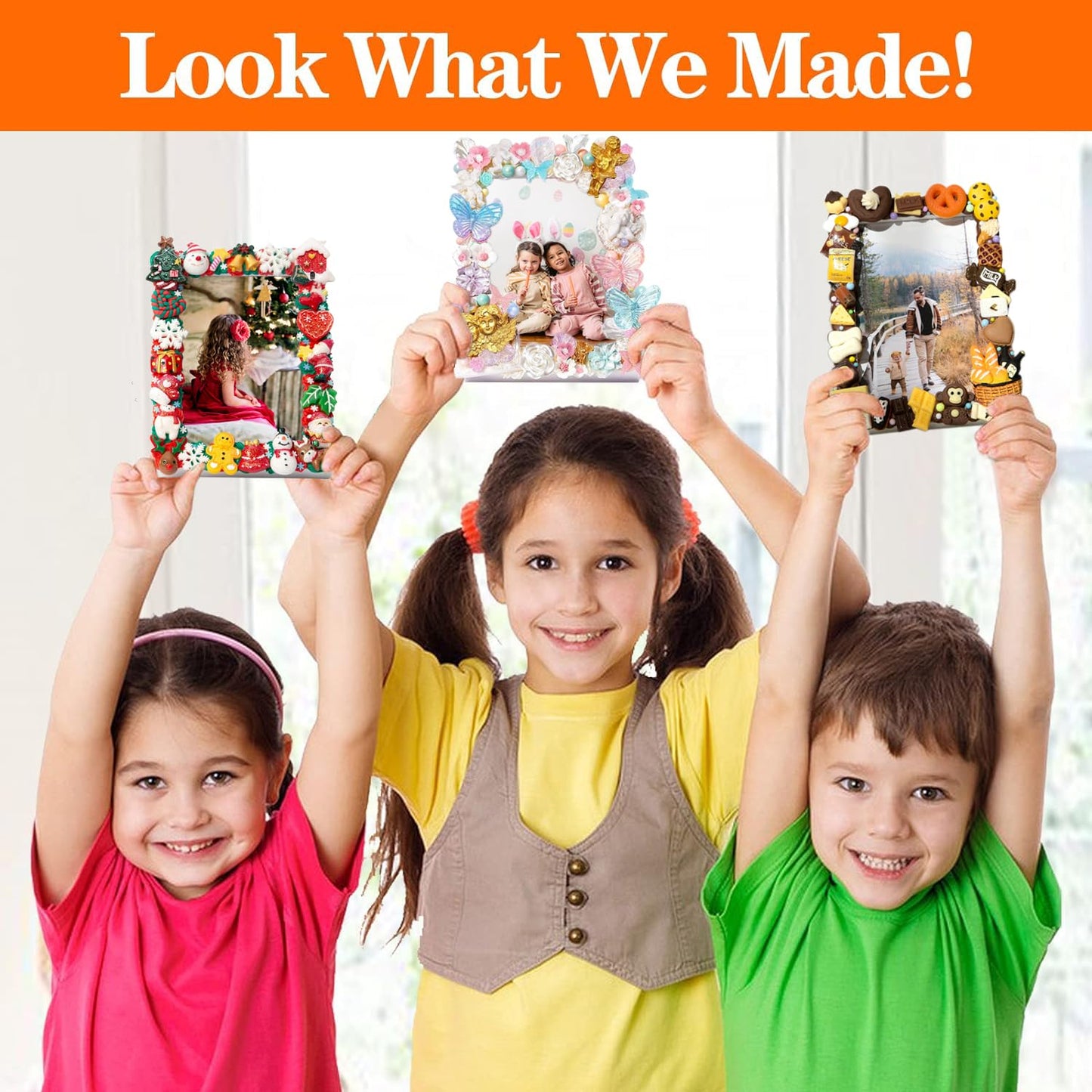 DOUXFUN DIY Picture Frame Kit - Arts and Craft Kits for kids Ages 6, 7, 8, 9, 10, 11, 12+ Teen Adult - Creative Art Toys Girls Boys Birthday Christmas Gifts 6-8, 8-12, 10-12 (Chocolate)