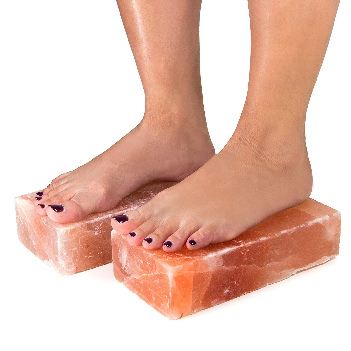 2 Pack of 100% Himalayan Salt Detox 4"x8"x2" Foot Bricks by Black Tai Salt Co.