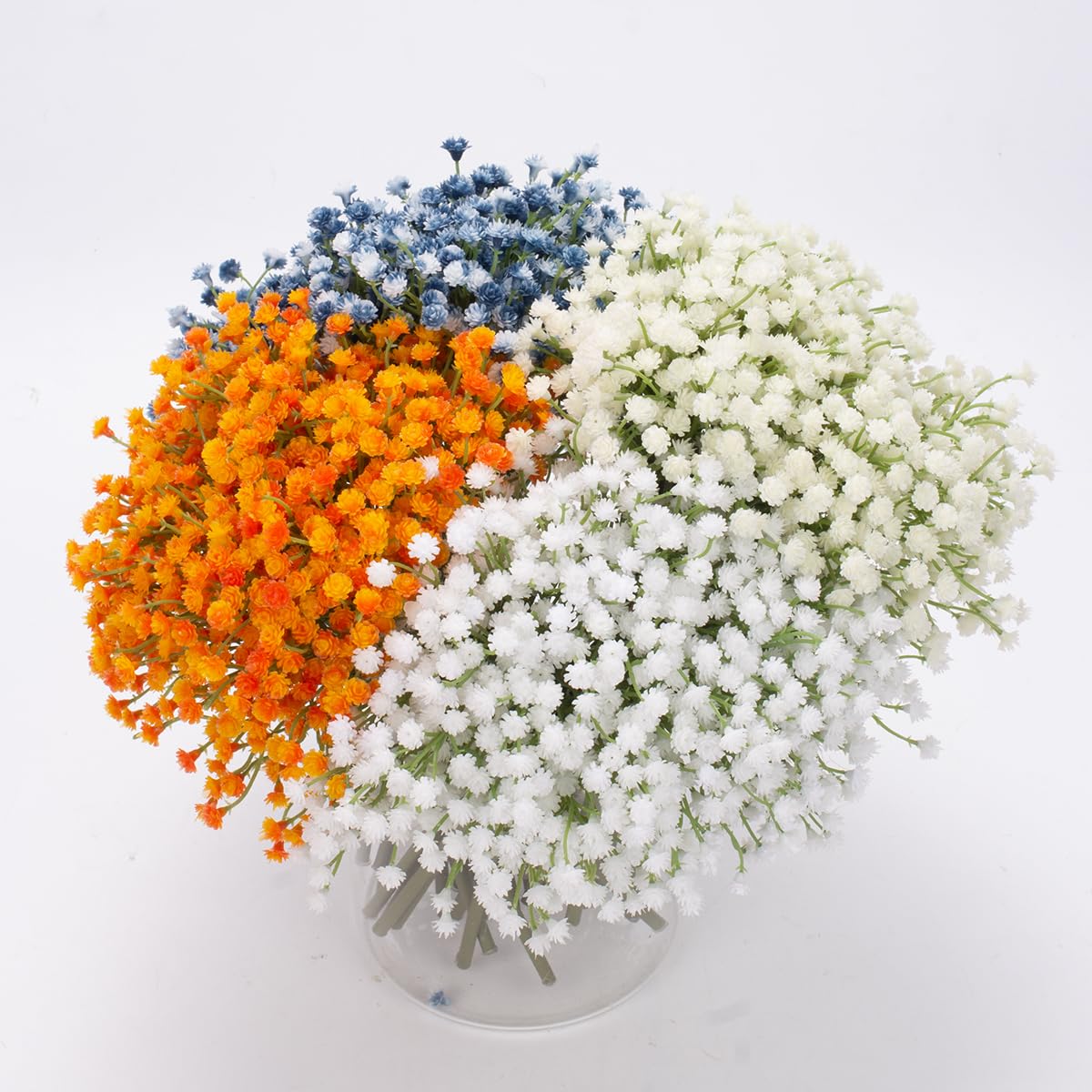 Baby's Breath Artificial Flowers Bulk 10 Pack (30pcs) Faux Baby Breath Plastic Flower Fake Gypsophila Flower Arrangement for Crafts Fake Flowers Bouquet for Wedding Centerpieces Mix Baby Breath