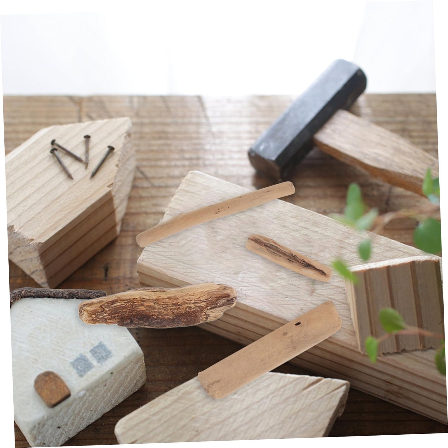 SHINEOFI Natural Driftwood Blocks for Aquarium Driftwood Decor and DIY Crafts Polished Small Wood Pieces for Fish Tank Decoration 20 Pieces 3.93X1.18X0.59 Inch