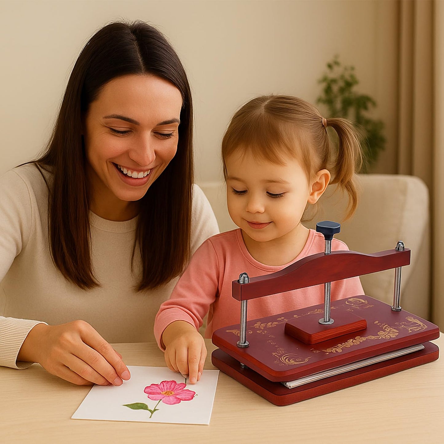 Nuvograin Large Flower Press Kit,Easy One-Step Wooden Plant Press,12.6 x 7.68 inch Flower Presser for Kids & Adults, Great for Thanksgiving & Christmas Gifts