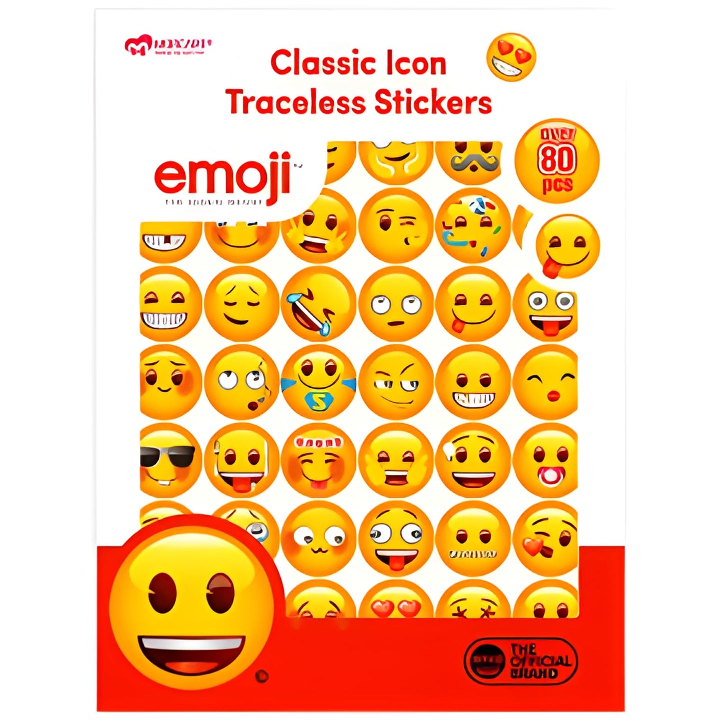 MORCART Resuable Emoji Stickers Funny Icons Decorative Drink Marker, 84pcs Party Gift for Kids Friends, Personalized Your Life, Removable & Washable