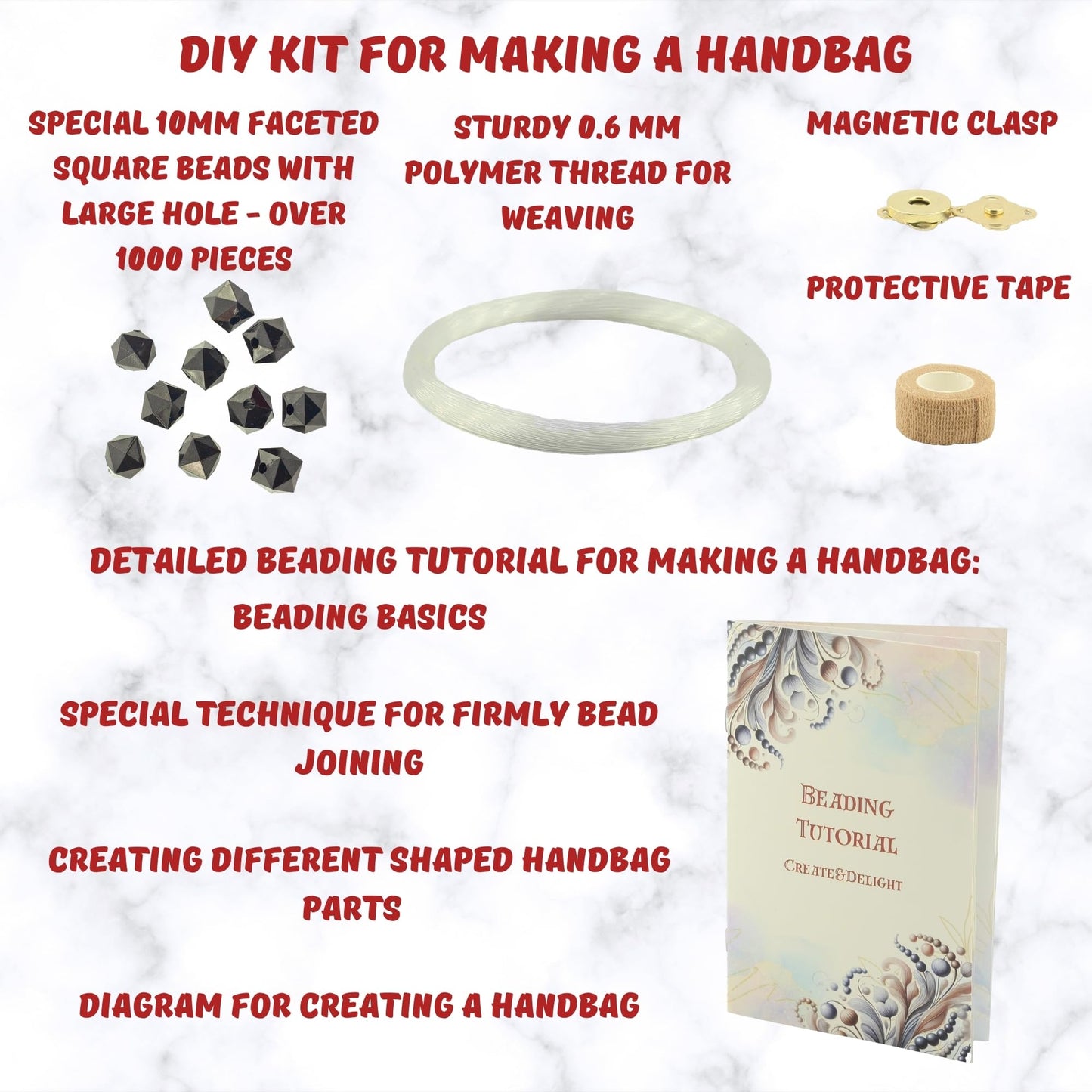 Arts and Crafts for Adults: Craft Supplies for Weaving Beaded Cute Things. DIY Kits for Adults - Hobbies for Women, Teen Gifts. Bead Kit Art Supplies. Step-by-Step Video Tutorial. Black