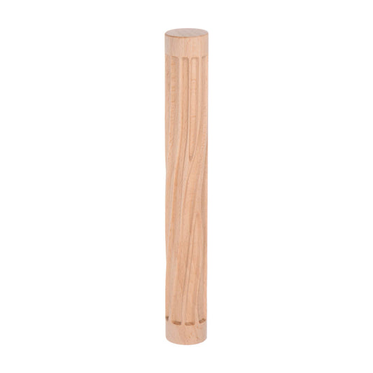 HARFINGTON Wood Clay Roller - 6 Inch Beech Hand Roller With Grain Pattern for Modeling, Pottery, Baking, DIY - Wooden Texture Tool