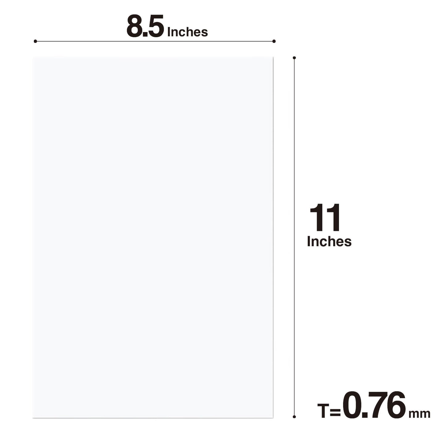 Magnet Sheets White 8.5 x 11, 5 Sheets, Flexible Vinyl Magnet Sheets, Vinyl Sheets for DIY Hand Handmade Craft, 8.5" x 11", Stationery, Office Supply (MVAV-8511W)