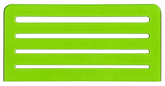 Rapidesign Lettering Aid Template, 1/8, 5/32, 3/16, 1/4 Inch Sizes, 1 Each (R925),Green