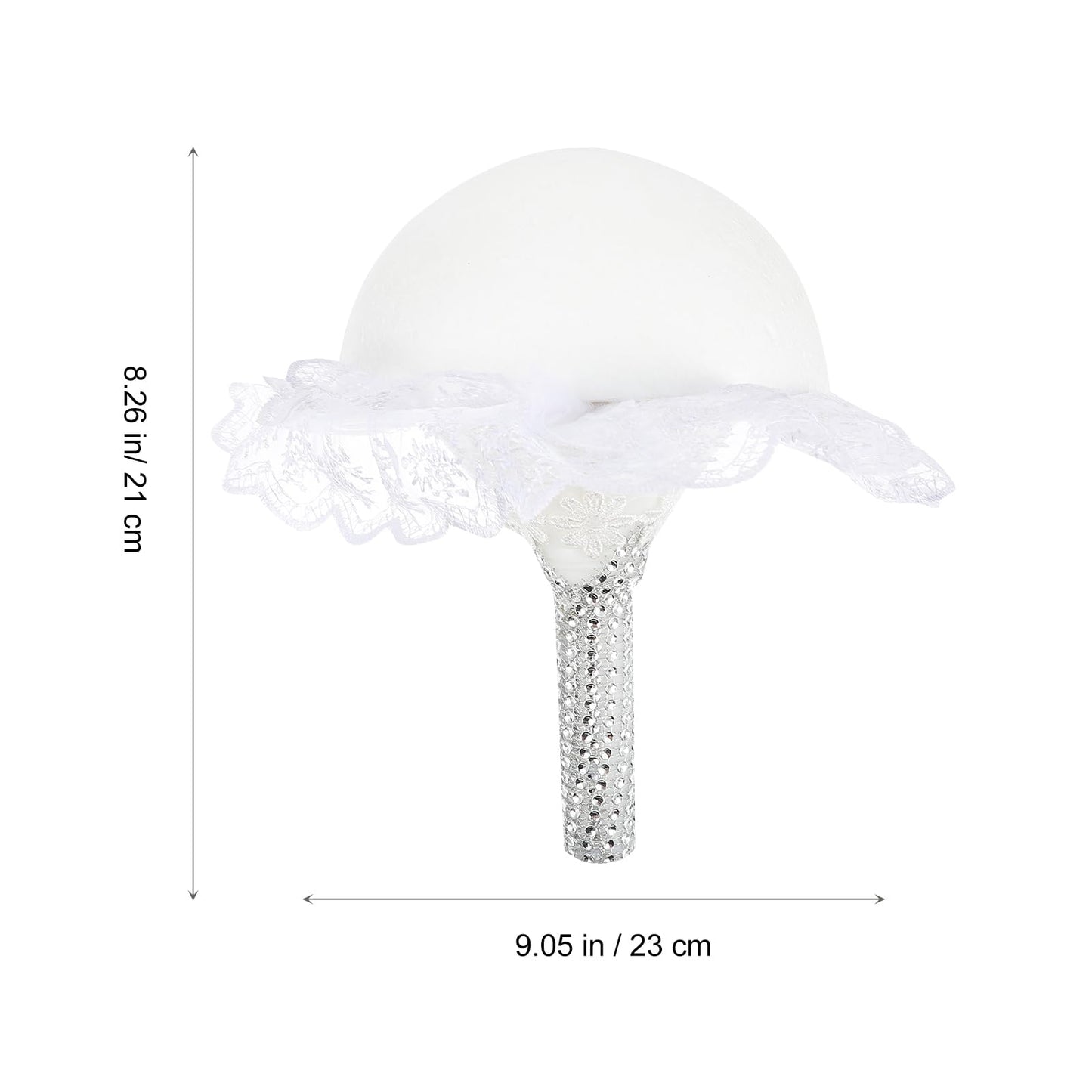 jojofuny Floral Foam Bouquet Holder with Lace – DIY Wedding Bridal Bouquet Mold for Fresh & Artificial Flowers, Perfect for Brides, Florists & Wedding Decor, Ideal for Bridal & Bridesmaid Showers