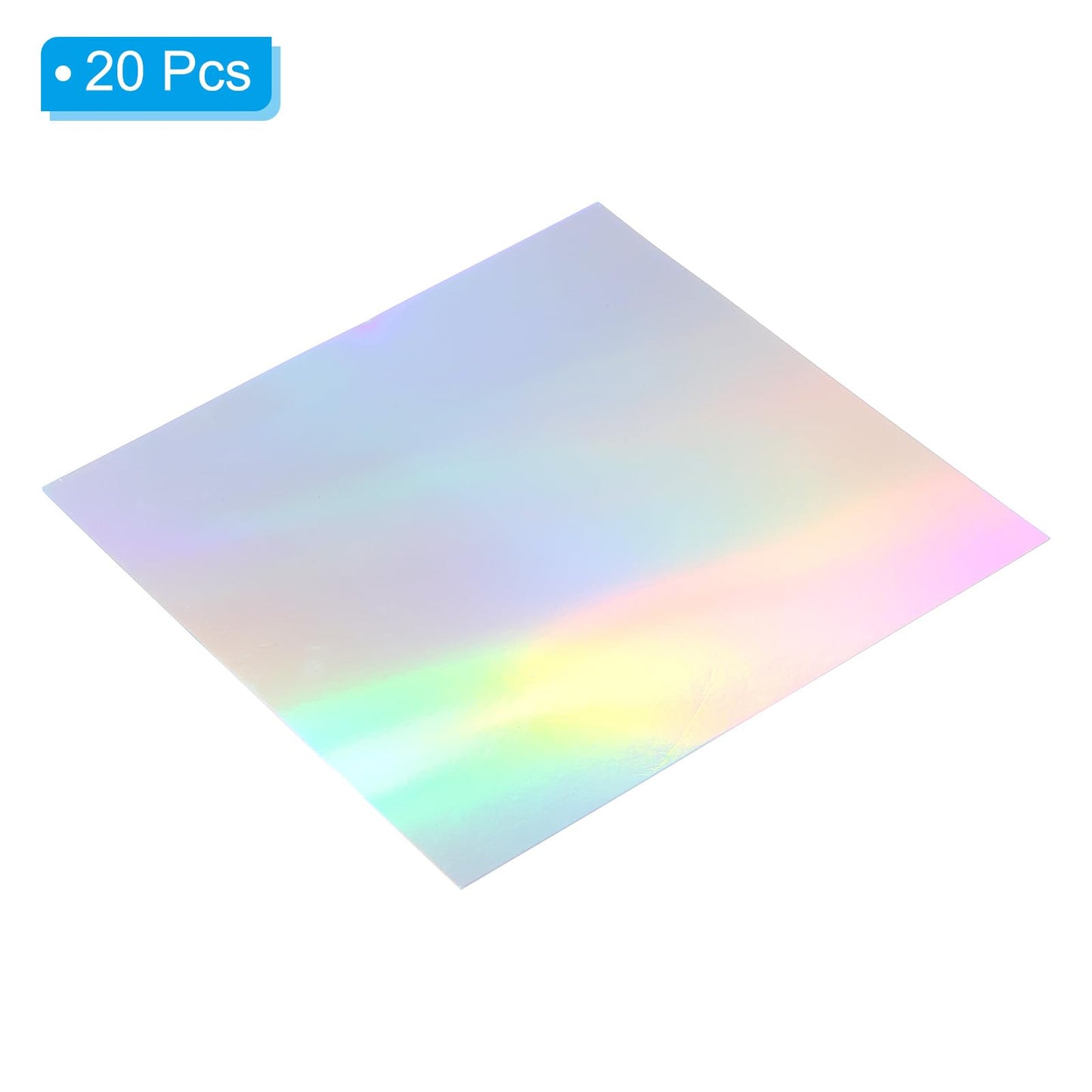 PATIKIL 12"x12" Holographic Cardstock, 20 Pack Metallic Iridescent Mirror Paper Foil Board Reflective Sheets for Scrapbook Poster DIY Craft, Style 1