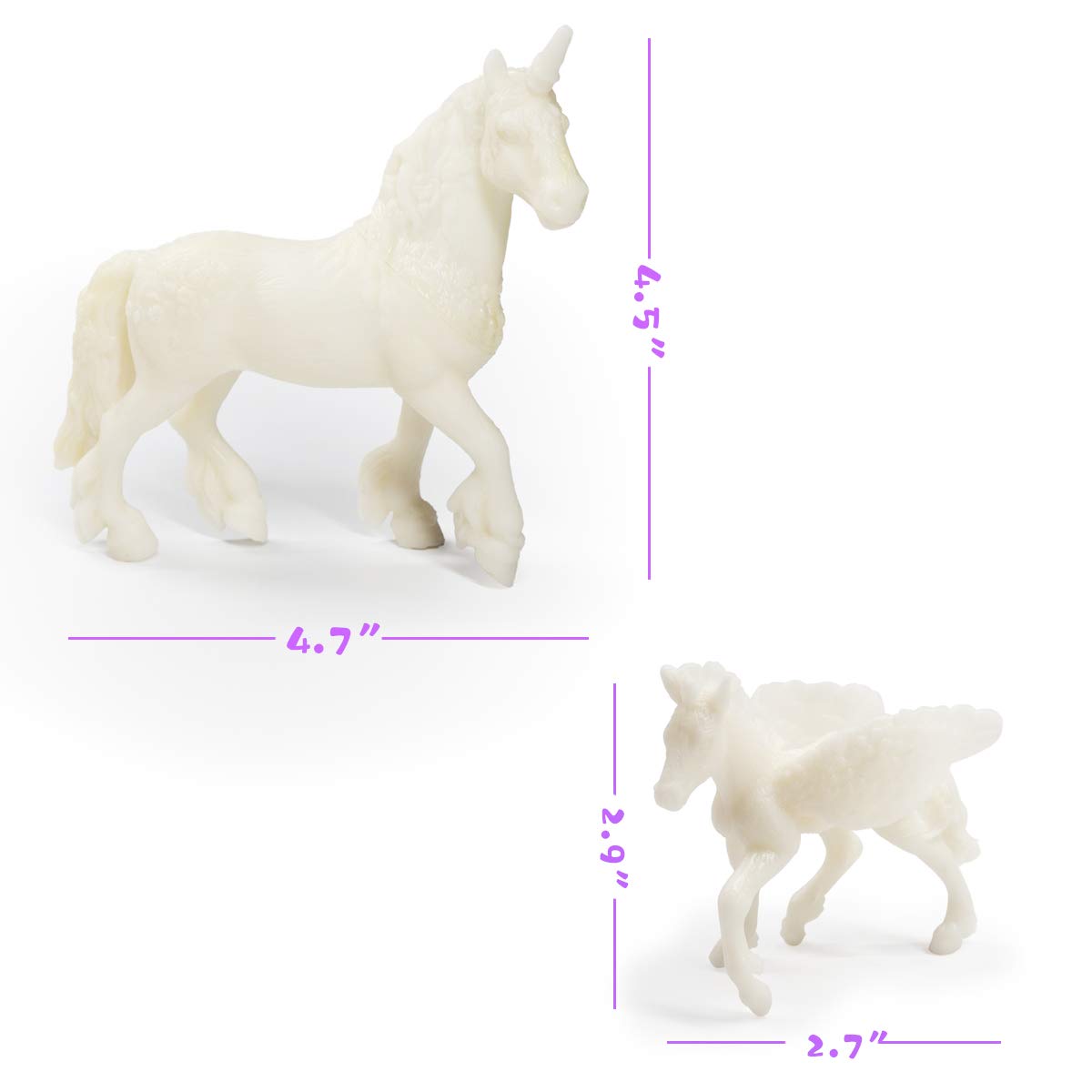 whatstem DIY Painting Unicorn Kit Arts and Crafts Set for Kids or Girls Decorate and Drawing 3D Toys for Children Gift(6 Unicorns)