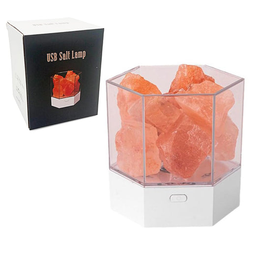 Gosyfeti USB Himalayan Salt Rock Lamp with Color Changing, Natural Crystal Stone Aroma Diffuser Dimmable Night Light for Home Decor Zen Yoga Spa Meditation