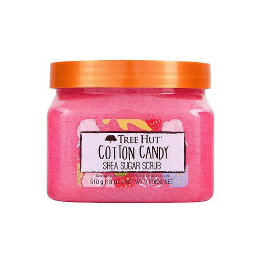 Tree Hut Cotton Candy Body Scrub, Exfoliating & Hydrating Sugar Scrub with Shea Butter & Essential Oils, Smooth Skin, Body Exfoliator For All Skin Types, Self Care Gifts for Women, Vegan, 18 Oz