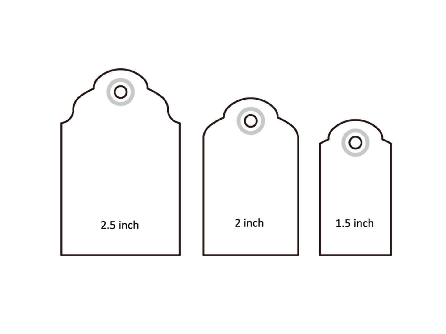 Bira 1.5",2", 2.5" Round Tag Shape Lever Action Craft Punch for Paper Crafting Scrapbooking Cards
