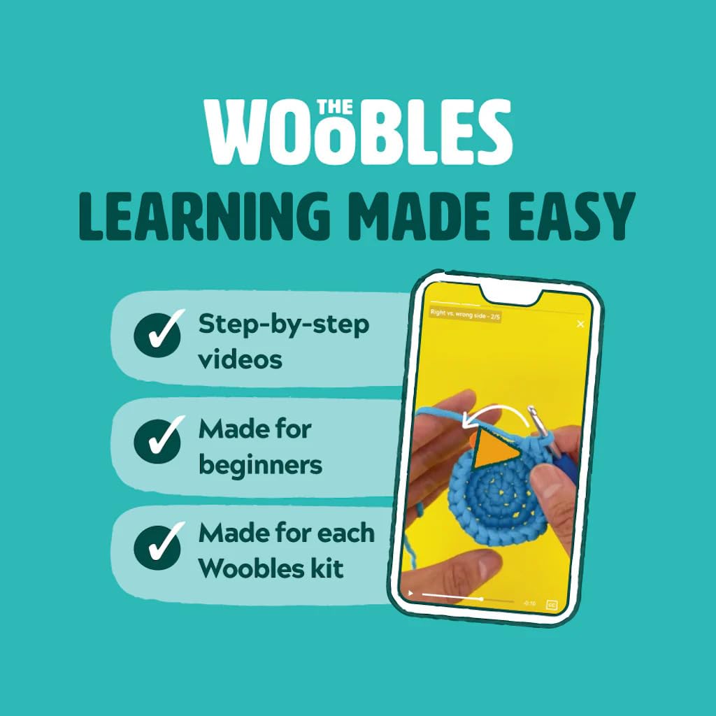 The Woobles Star Trek Crochet Kit for Beginners with Easy Peasy Yarn as seen on Shark Tank – Arts & Crafts Adult Knitting Kit with Step-by-Step Video Tutorials - Tribble