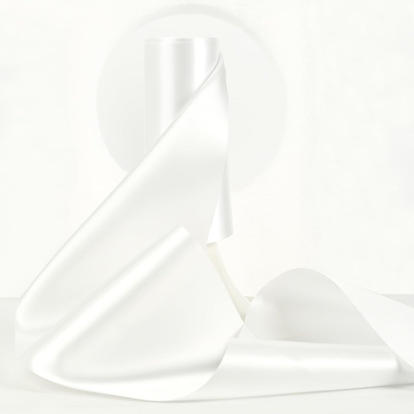 HUIHUANG Thick White Satin Ribbon 6 inch Extra Wide Double-Faced Satin Ribbon for Chair Sashes, Gift Wrapping, Large Bows, Sewing Crafts, Wreaths, Christmas Wedding Decor- Continuous 10 Yards