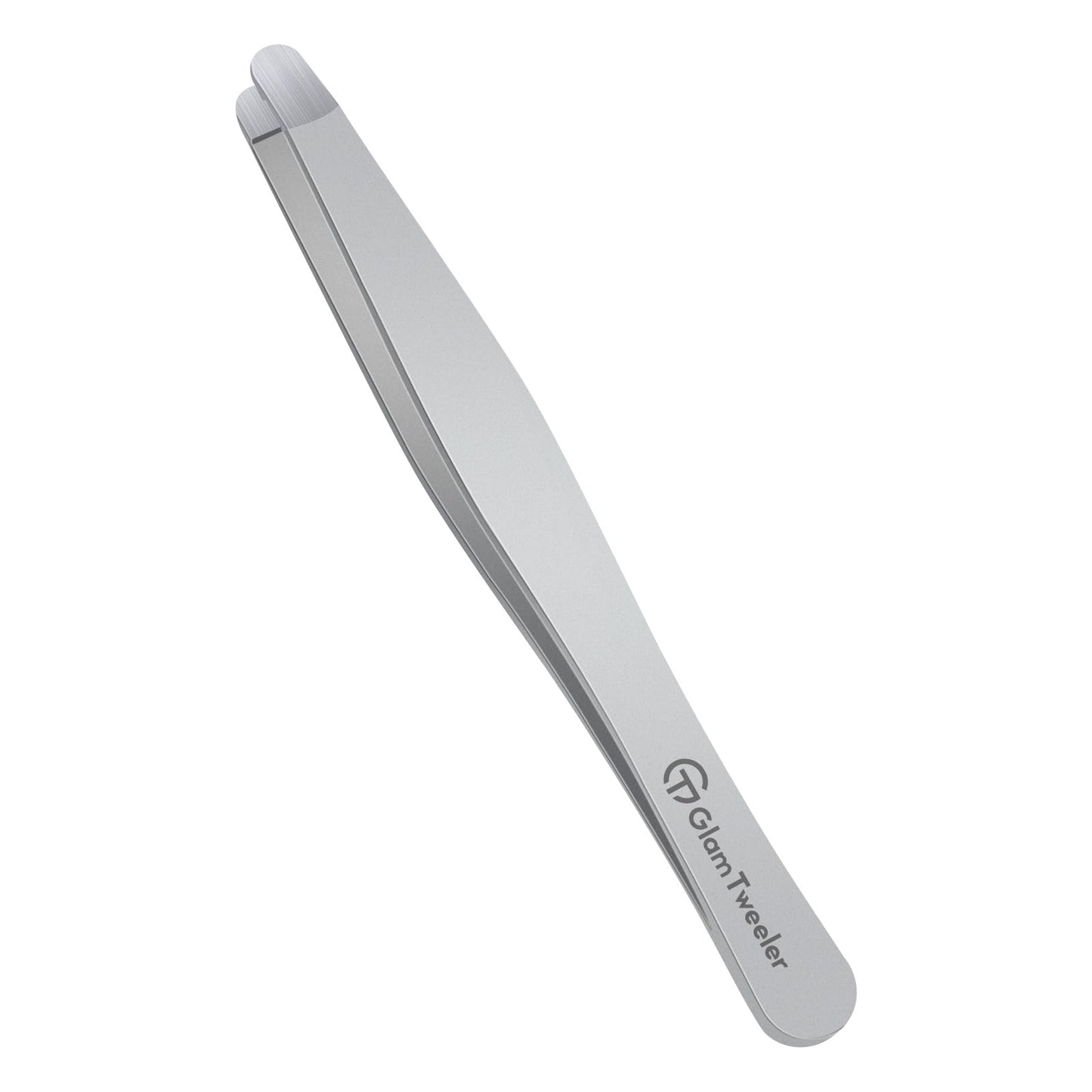 Premium Hand-Made Tweezers with Safe Rounded Tip & Comfort Spring for Pain-Free Plucking, Thick Stainless Steel for Precise Grip on Eyebrows & Facial Hair, Designed for Women and Men