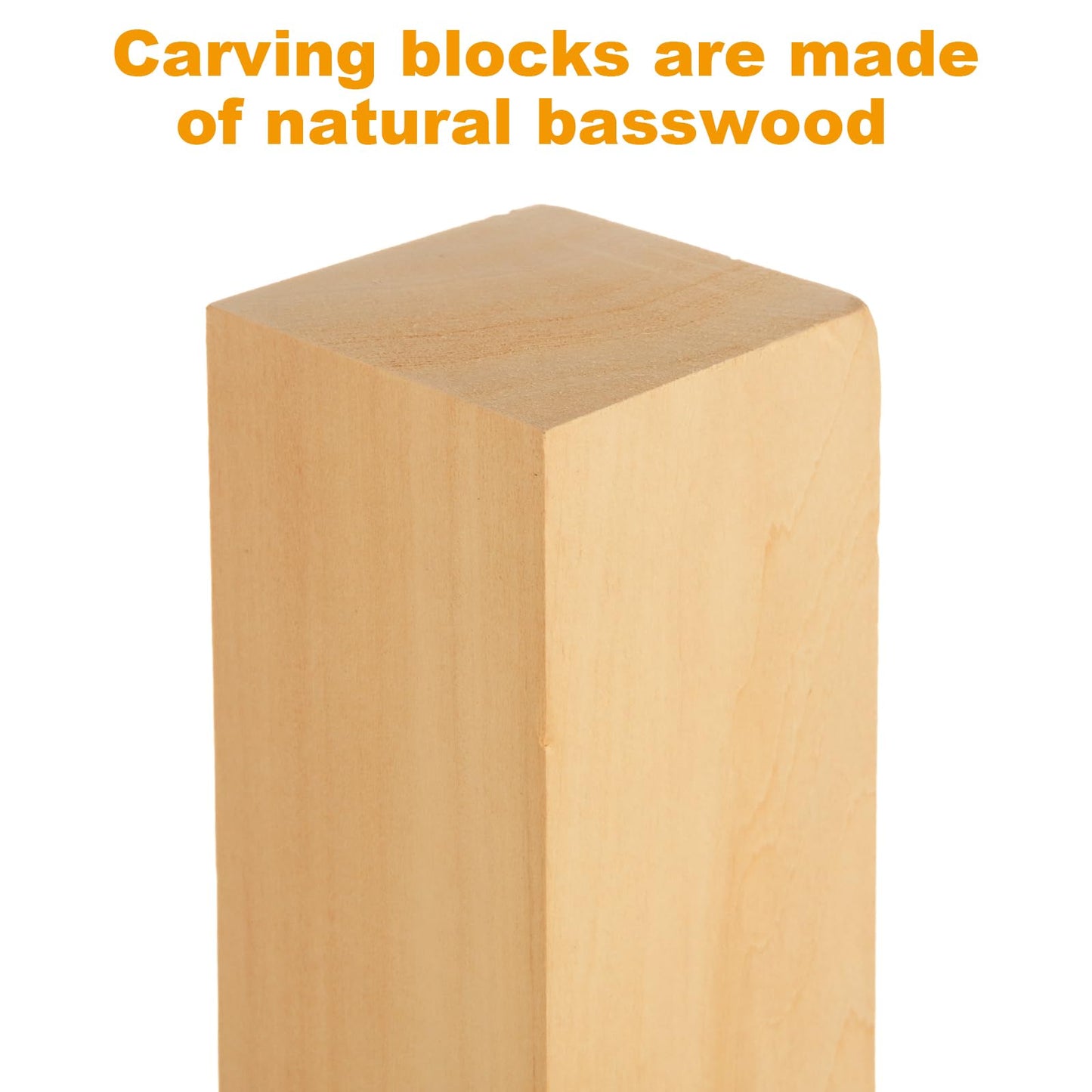 ACXFOND 2 Pack 10x3x3 inch Basswood Carving Blocks, Unfinished Bass Wood Blocks for Wood Carvings for Home, Class, Arts, Crafts, Christmas DIY Supplies