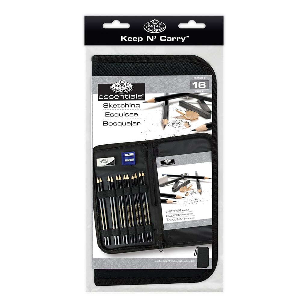 Drawing and Sketching Pencil Set In Zippered Carrying Case
