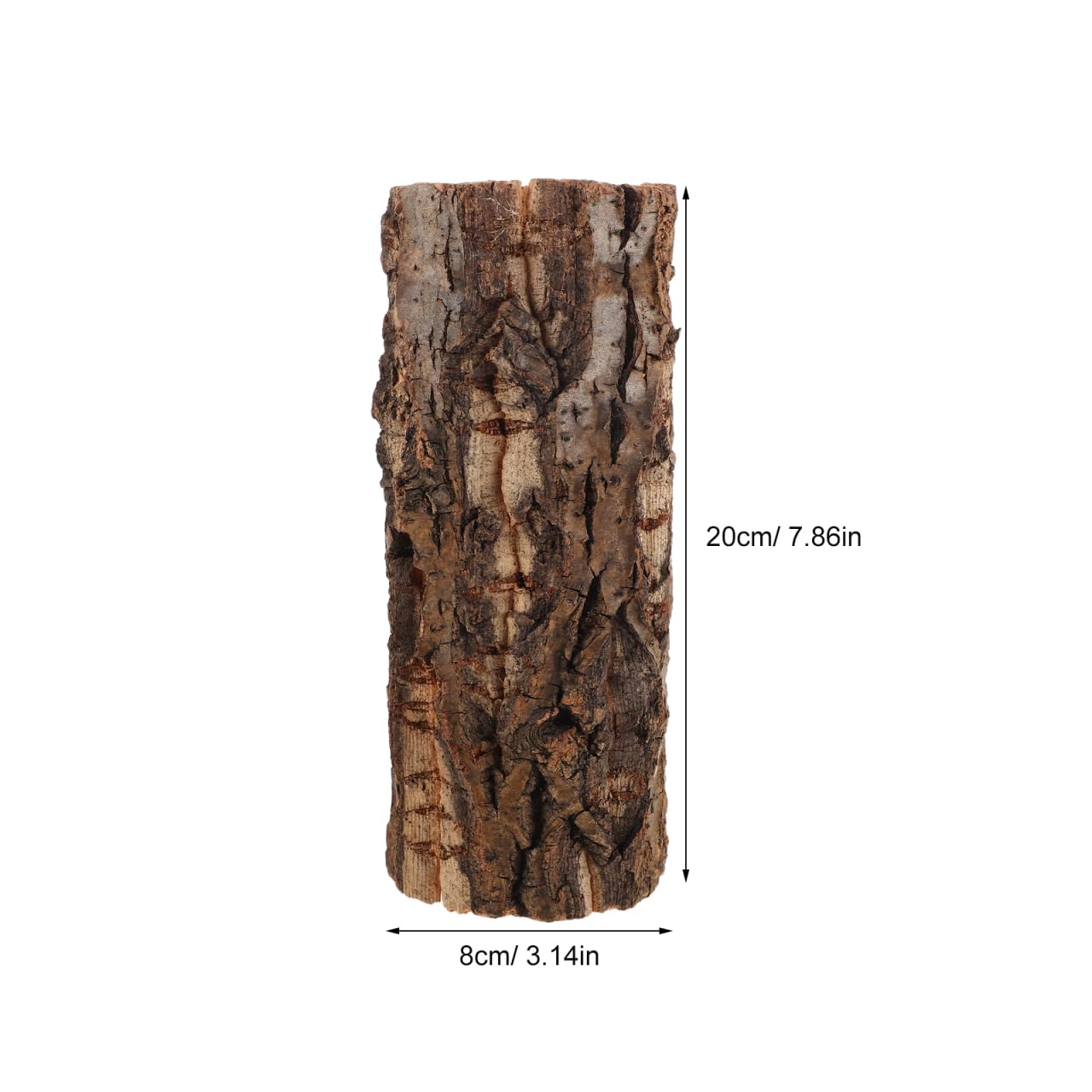 Homoyoyo Natural Wood Reptile Hide Cave Log, Tree Bark Terrarium Hideout for Gecko Snake Lizard Tortoise Spider and Hermit Crab – Rainforest Climbing Pets Habitat Decor Shelter 7. 86x3. 14x3. 14in