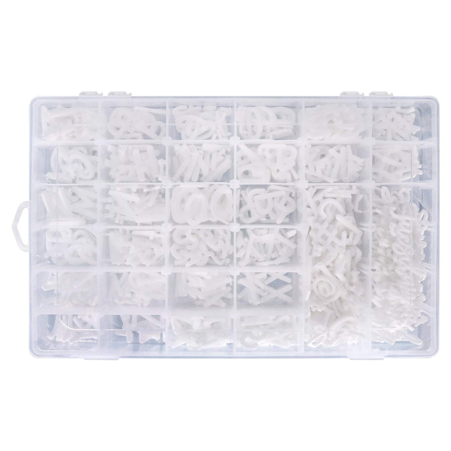 Letter Board Letters,645 PRE-Cut Characters (3/4 and 1 Inch,White) With Sorting Tray