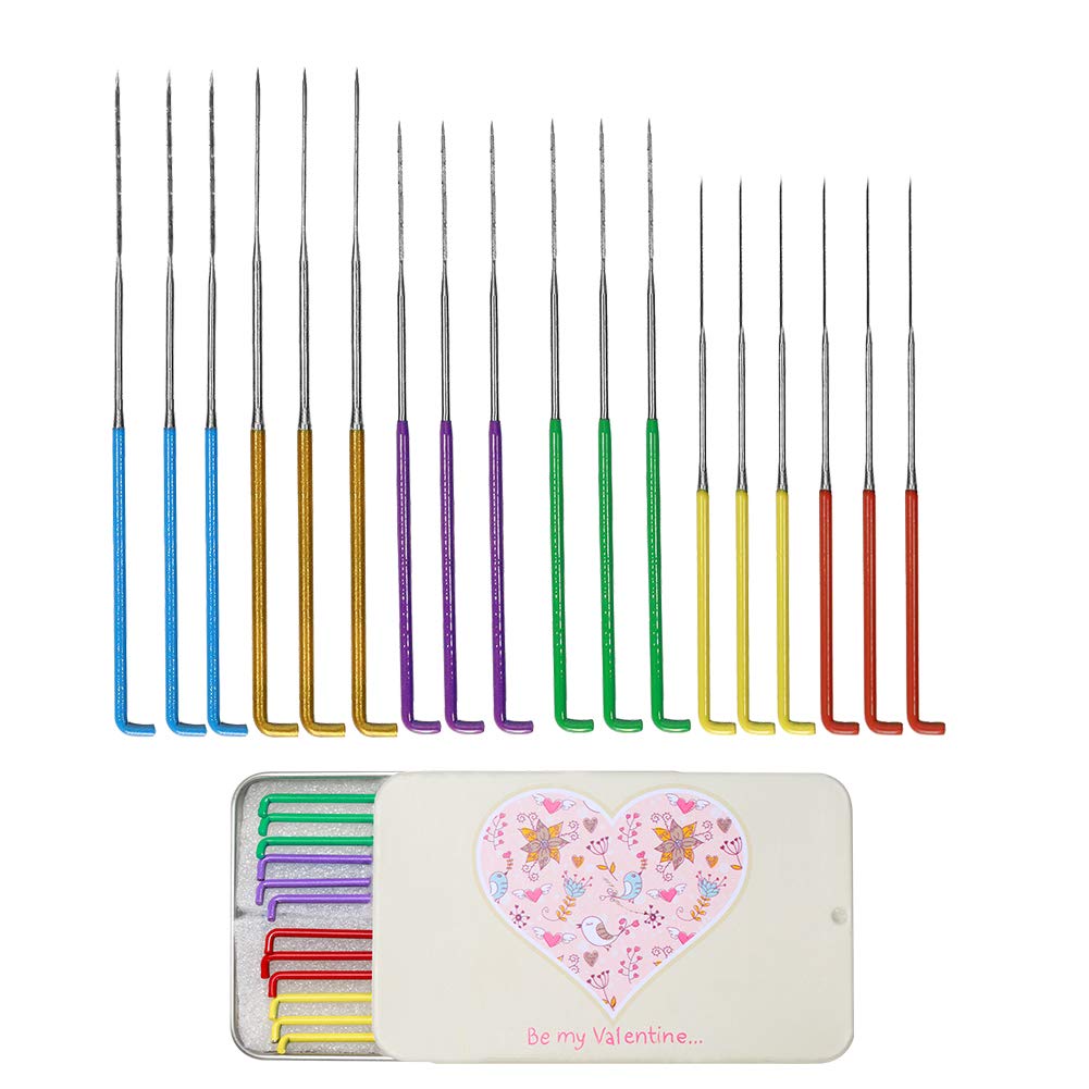 JUPEAN Needle Felting Kit, Wool Roving (5g/Color), 18 Pieces Felting Needles 6 Colors, 36 Gauge, 38 Gauge, 40gauge Felting Starter Kit with Basic Felt Tools and Supplies