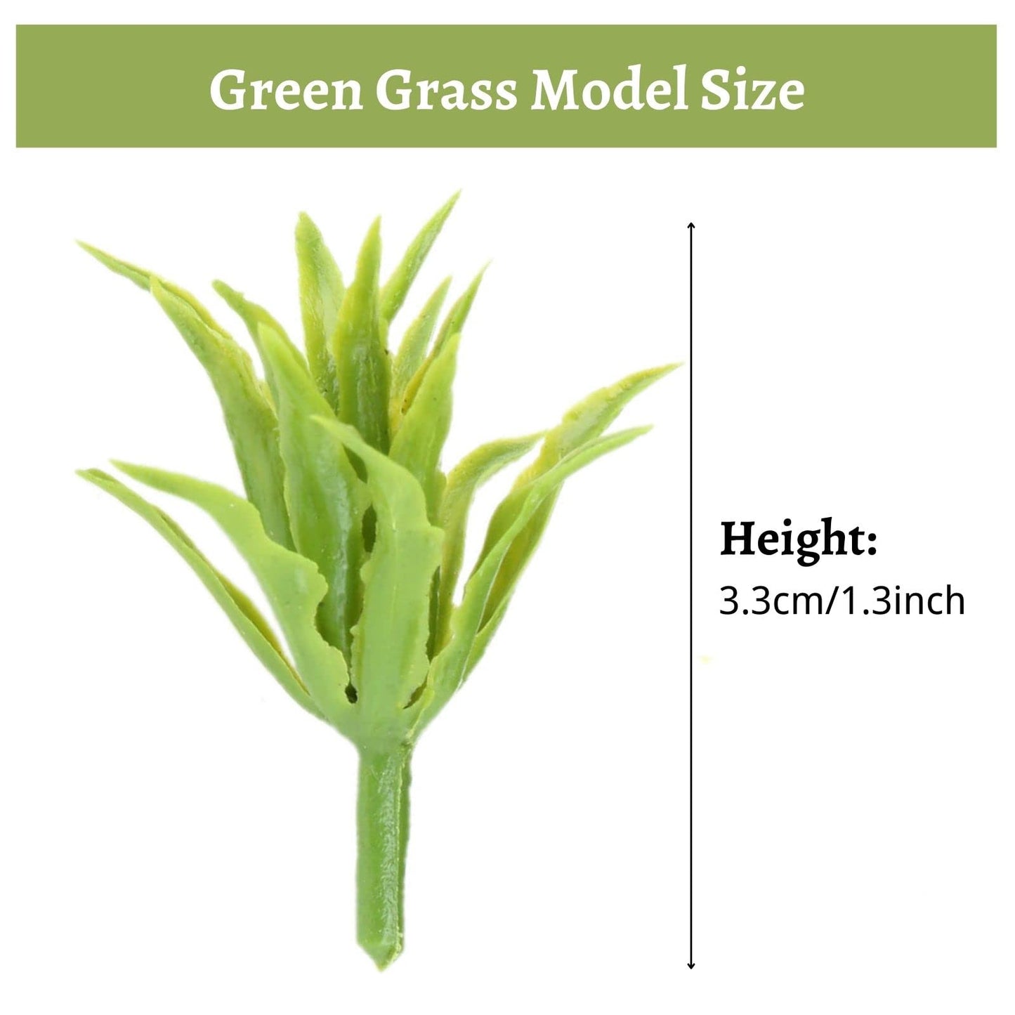 Yetaha 50pcs Green Shrubs Bush Model, Aritificial Plants, Railway Wargame Park Diorama Scenery HO 3.5cm, Architecture Model Railroad Scenery