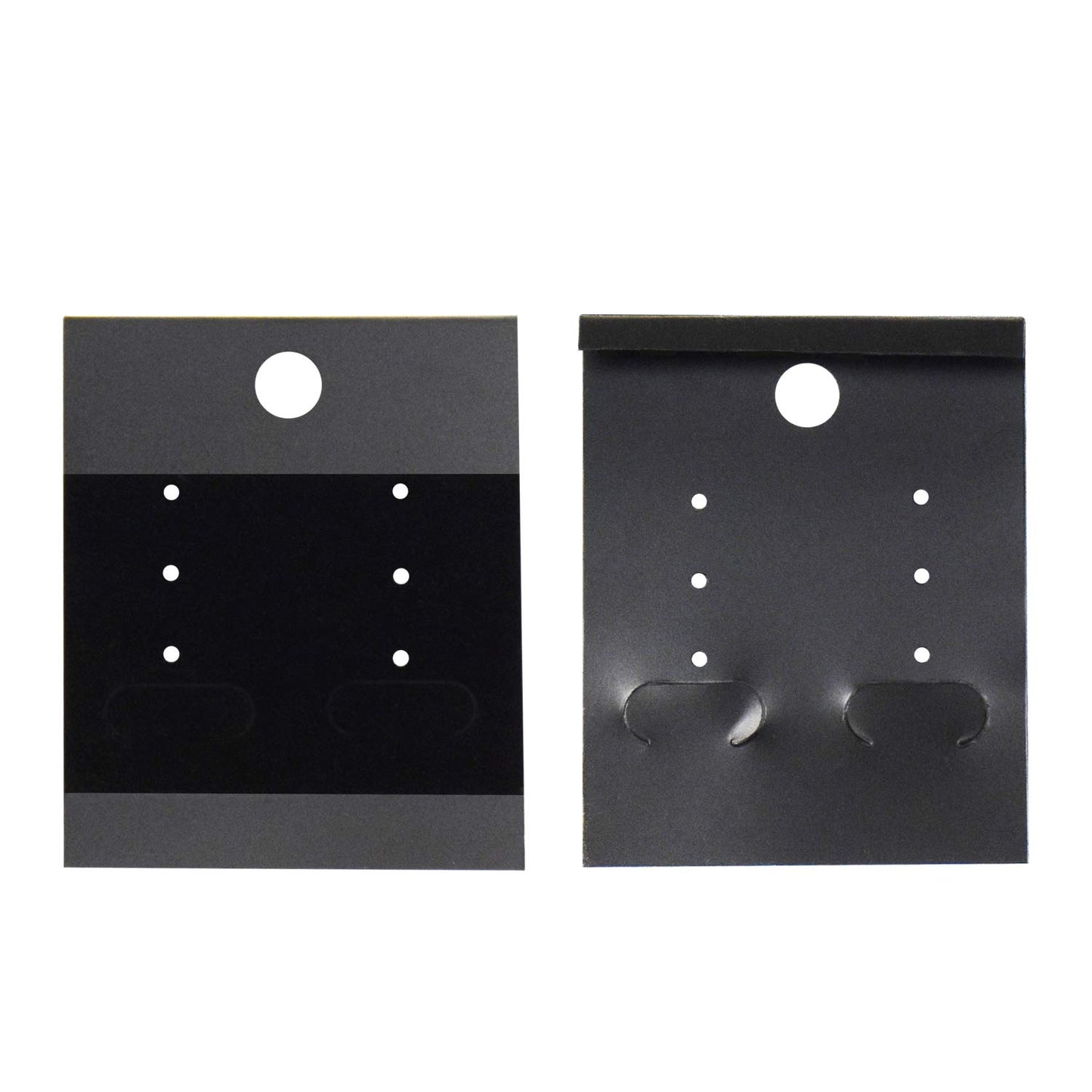 Awpeye 120 Pcs Black Velvet Earring Display Cards, Plastic Earring Card Holder for Jewelry Accessory Display 1.65 x 2 inch