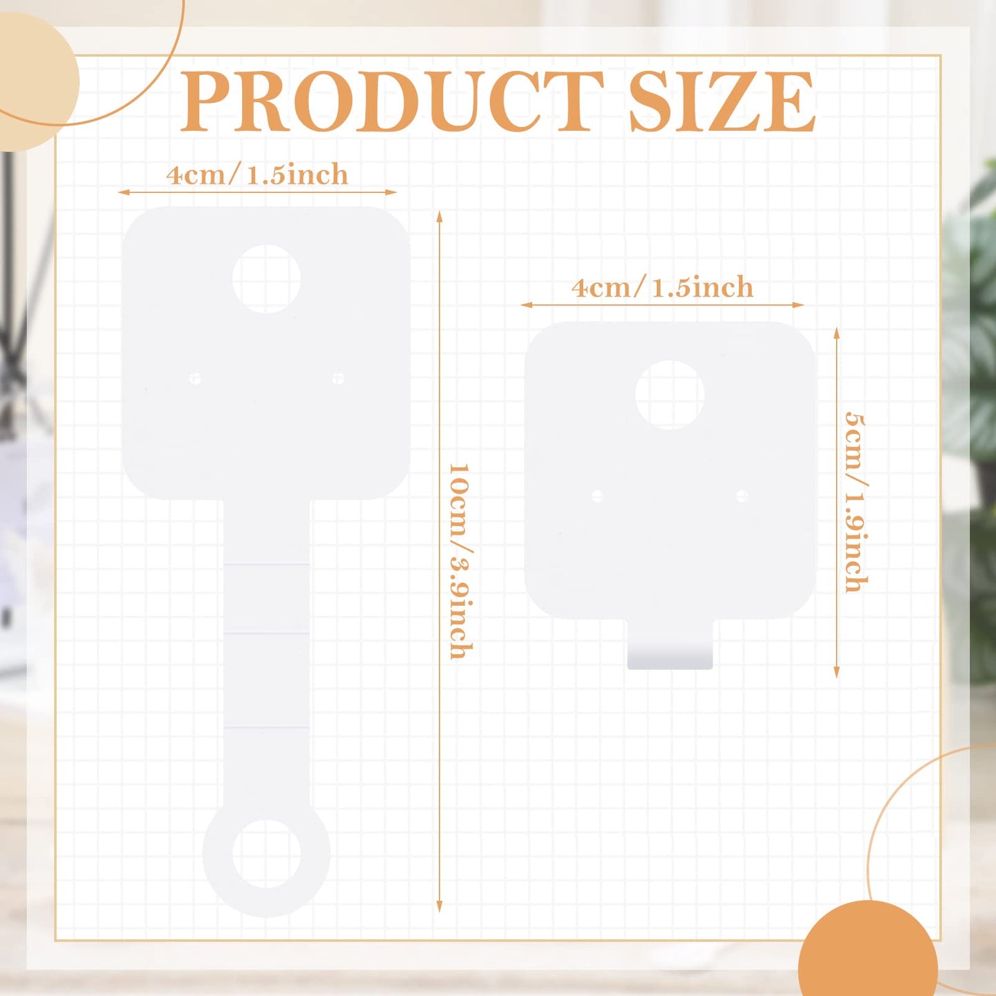 500 Pcs Necklace & Bracelet Display Cards Self Adhesive Jewelry Packaging Hanging Display Kraft Selling Cards Bulk for Earring Hairband Scrunchies Choker Keychain Small Business Supplies(White)