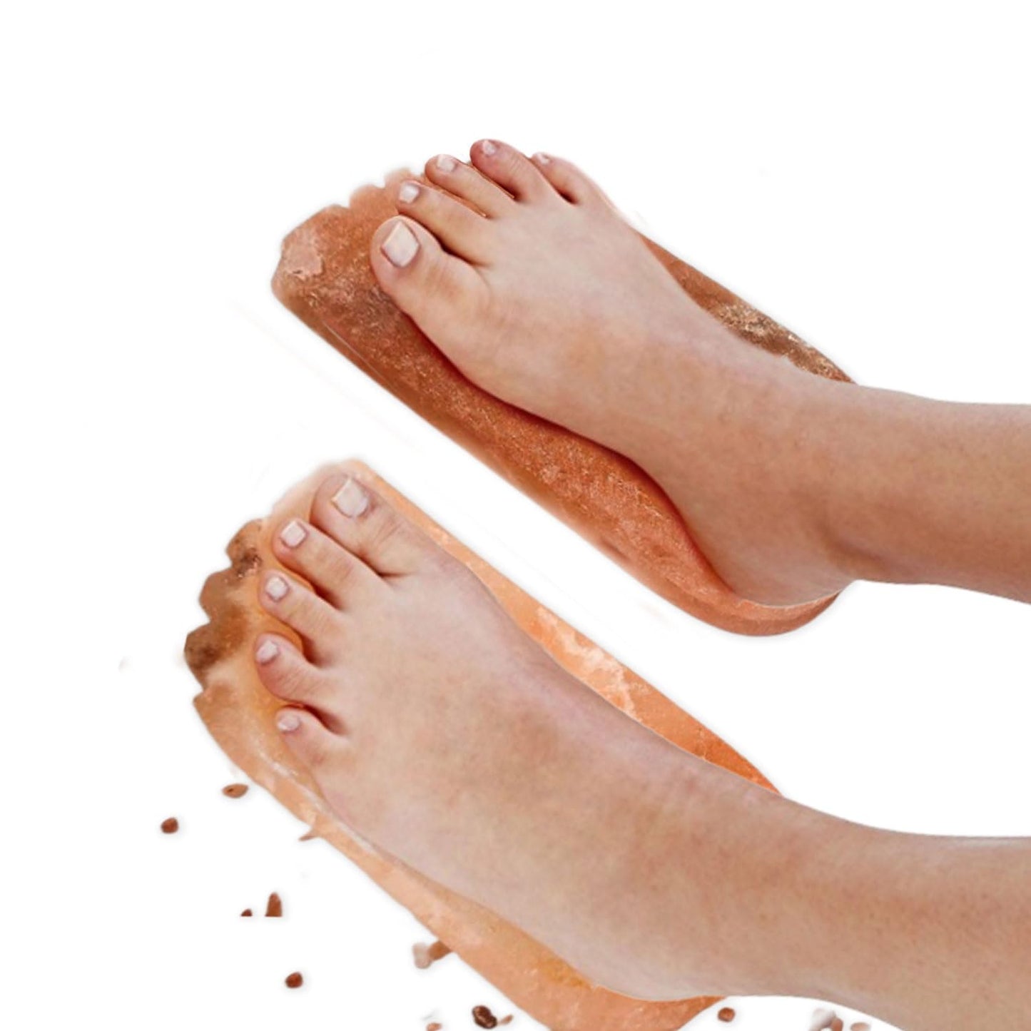 Glowyn Pink Himalayan Salt Detox Foot Blocks, Set of 2-10" L x 4" W x 1" H| Detoxification Block - Foot Tiles Spa at Home - Relaxing Therapy