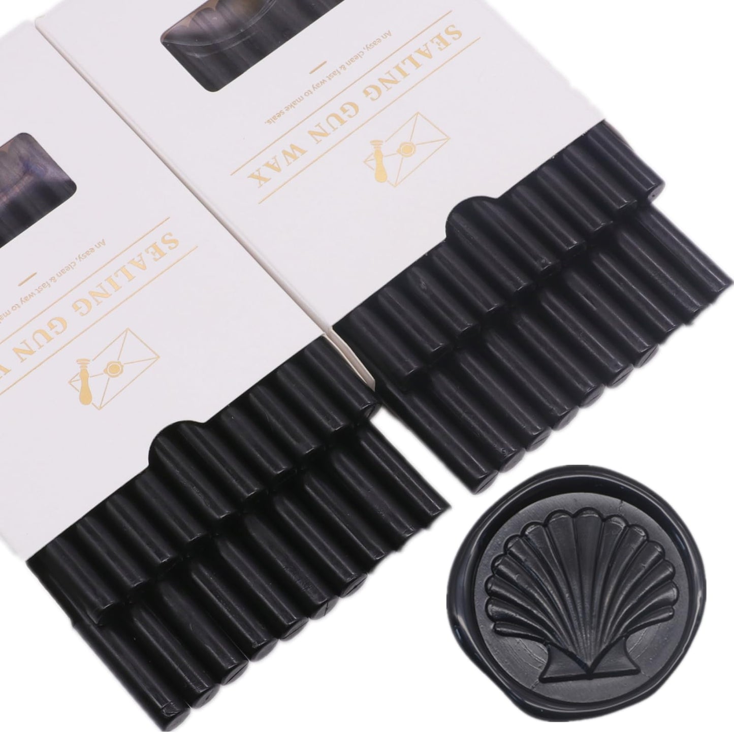 40 Pcs Glue Gun Sealing Wax Sticks for Wax Seal Stamp, Black Wax Sealing Glue Gun Sealing Wax Sticks Mini Glue Stick, Great for Wedding Invitations,Christmas Gift (Black)