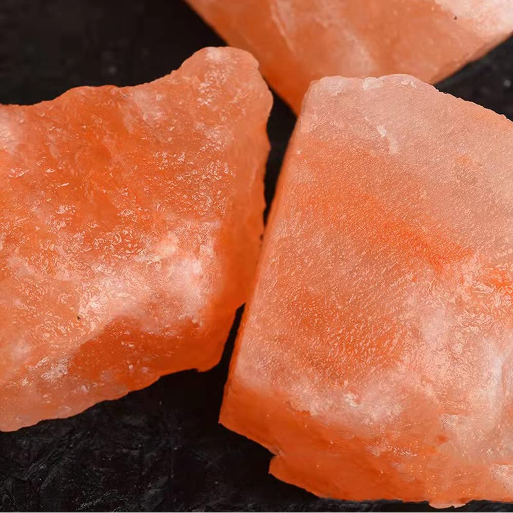 1.97 to 3.94 Inches Himalayan Pink Crystal Salt Stones, 1.1 Pounds Himalayan Pink Salt Chunks for Salt Rock Lamp,Salt Bowl,and Decorations M34