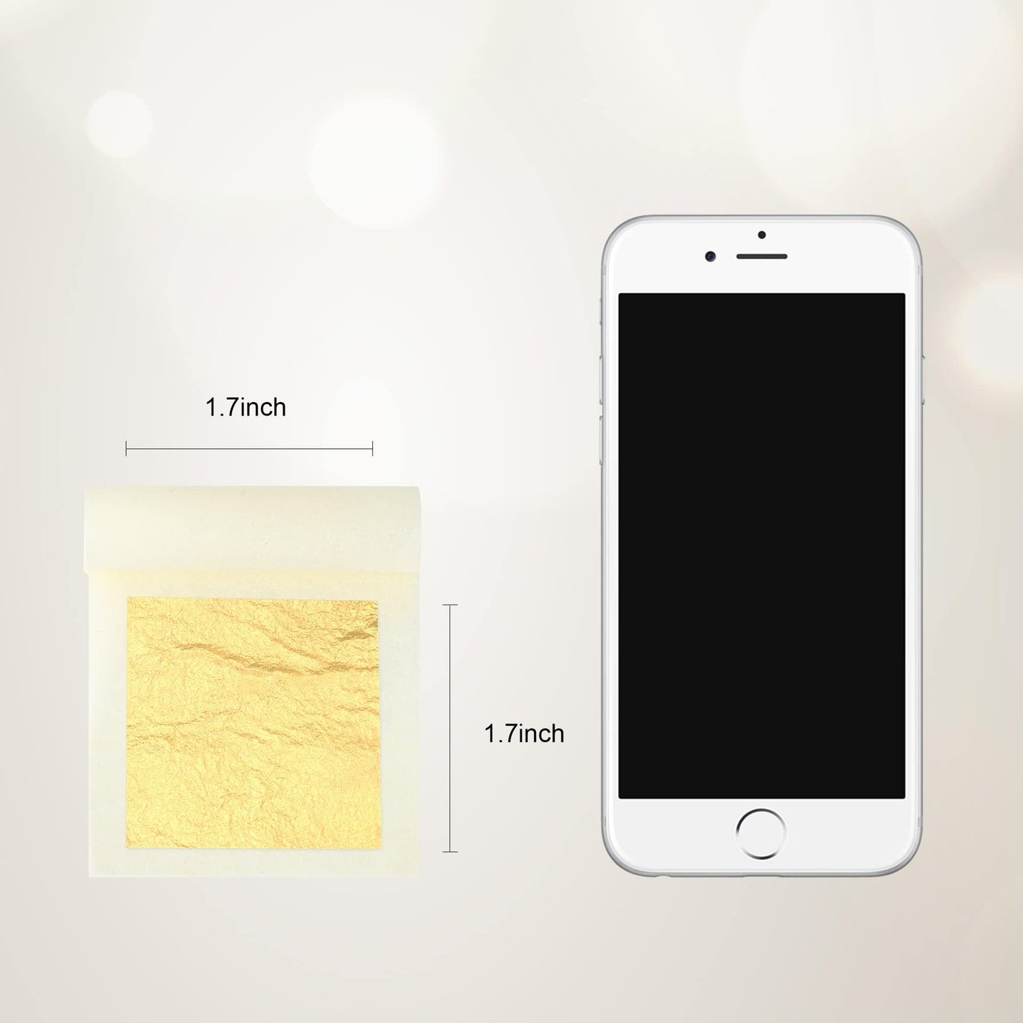 KINNO Edible Gold Leaf Sheets 30 Sheets 1.7" x 1.7" 24K Yellow Real Gold for Makeup, Spa, Crafts, Gilding, Art, Bakery Food and Drink Decorations- Cake, Dessert, Coffee or Wine