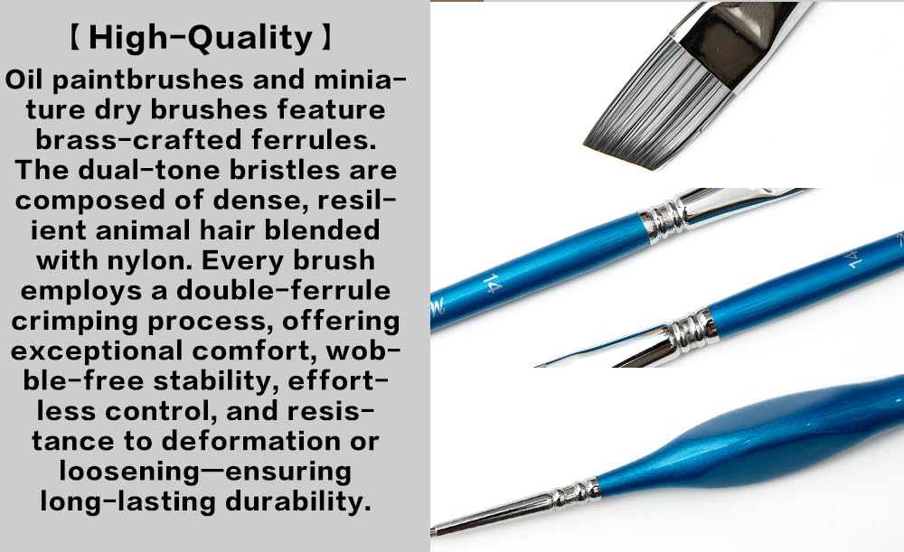 Mcenzinen 24 Pcs Paint Brushes, Professional Acrylic Paint Brush Set Artists Complete Range of Sizes with Palette Knife & Canvas Bag for Acrylic, Oil, Watercolor, Gouache