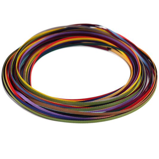 Youmeizer 1/16 Inch (2mm) Ribbon 45 Yards 15 Colors Double Faced Polyester Satin Ribbon DIY Ornament Material Festival Satin Ribbons Gift Wrapping Decoration (2mm 1/16inch)