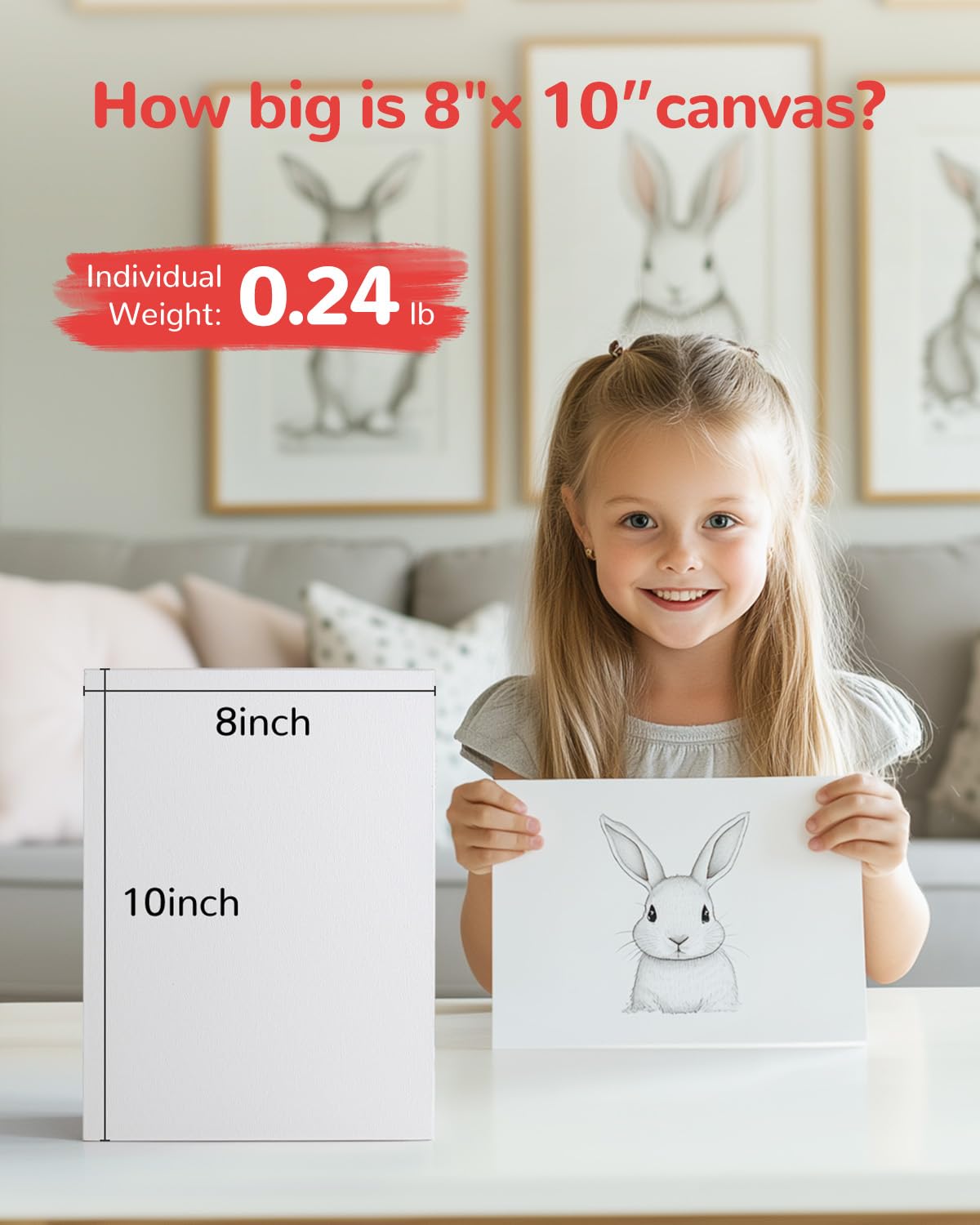 BAKEYBA Canvas Boards for Painting 60 Pack, 8x10 Inch Painting Canvas Panels, 100% Cotton White Blank Art Supplies for Acrylics Oil Watercolor Tempera Paints