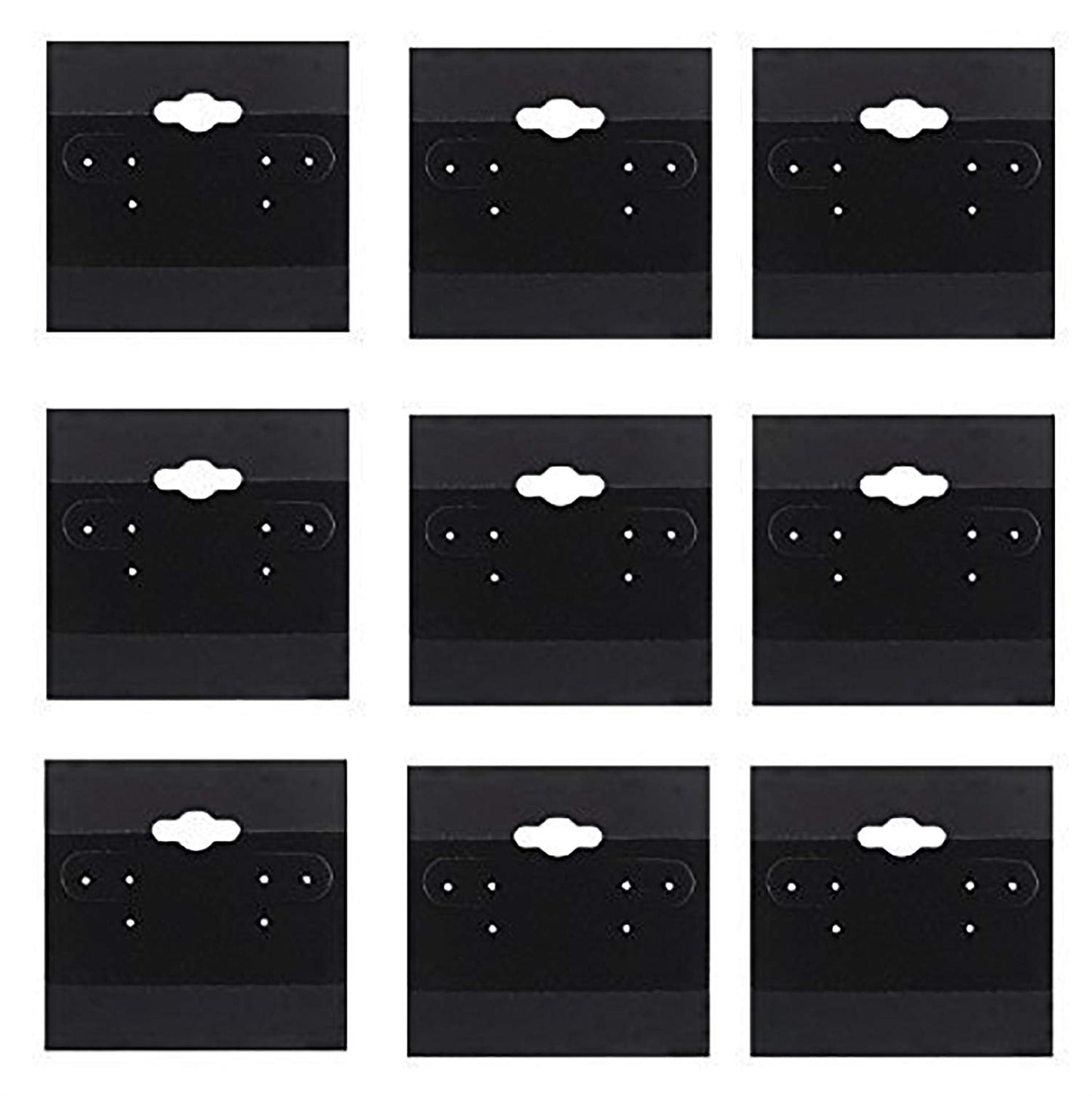 Adorox 200 Piece Black Earring Card Holders with Back Hook – Perfect for Earring Display and Organization