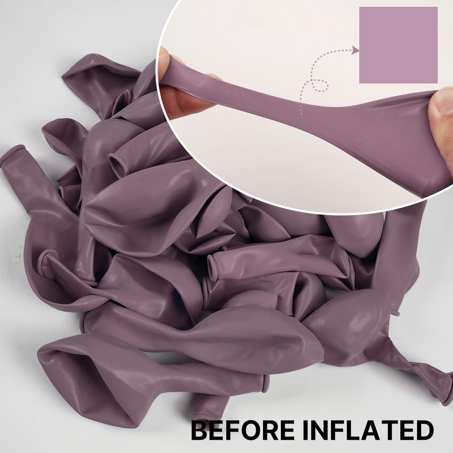 PartyWoo Dusty Purple Balloons 100pcs Different Sizes Pack of 18 12 10 5 Inch Lavender Boho Neutral Balloon Arch Kit for Baby Shower Graduation Butterfly Fairy Birthday Party Decorations Purple-F29