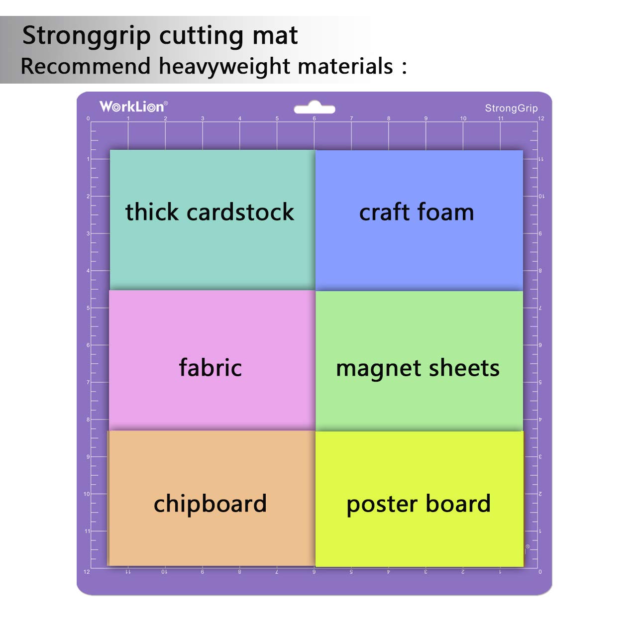 Cutting mat 12x12 Compatible With Silhouette Cameo 4/5/3/2/1(6 mats-4 Standard Adhesive,1Light Adhesive, 1Strong Adhesive) Adhesive Cutting Mat for Crafts, Quilting, Sewing, Scrapbooking and All Arts