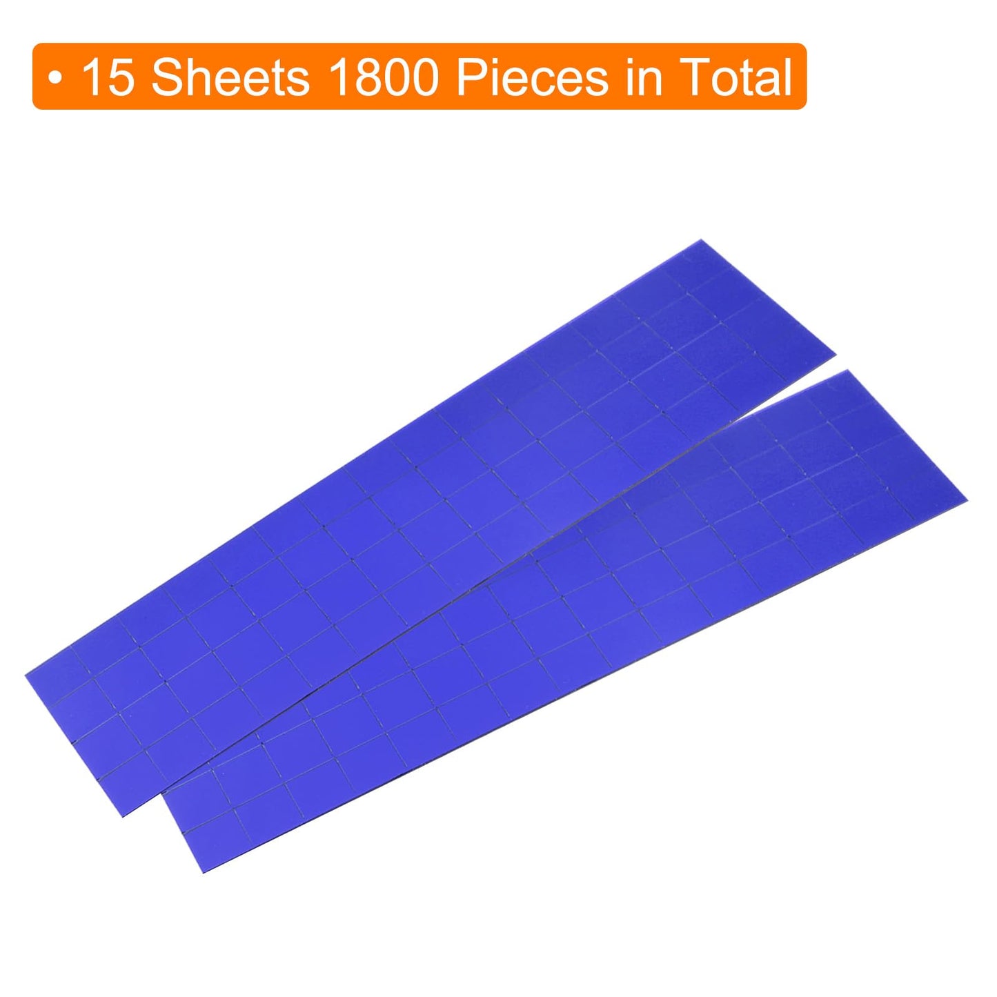 HARFINGTON 15 Sheet 1800 Pieces Self Adhesive Mirror Mosaic Tiles 10x10mm Small Square Mirror Tiles Sticker Disco Ball Stickers Mini Glass Tiles for DIY Craft Party Home Decoration, Blue