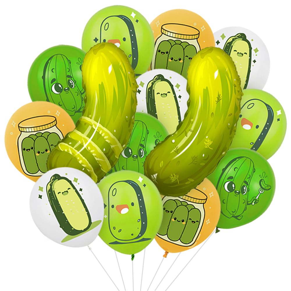 Inflatable Pickle Balloons Funny Food Pickle Cucumber Theme Party Balloons Arch Decor For Last Pickle Shell Ever Tickle Bachelorette Bridal Shower Birthday Party Decorations Supplies