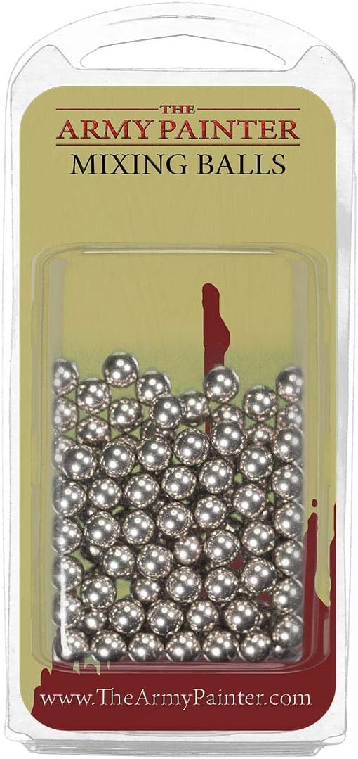 The Army Painter Paint Mixing Balls - Rust-Proof Stainless Steel Mixing Ball Ideal for Model Paint Mixer Bottle. 100 PCS Stainless Steel Mixing Paint Agitator Balls x 5.5mm/apr. 0.22” Paint Balls