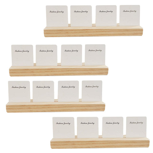 XFJYMXDM 4 Set Jewelry Display Boards Earring Card Holder, Wood Earring Card Holder for Jewelry Show