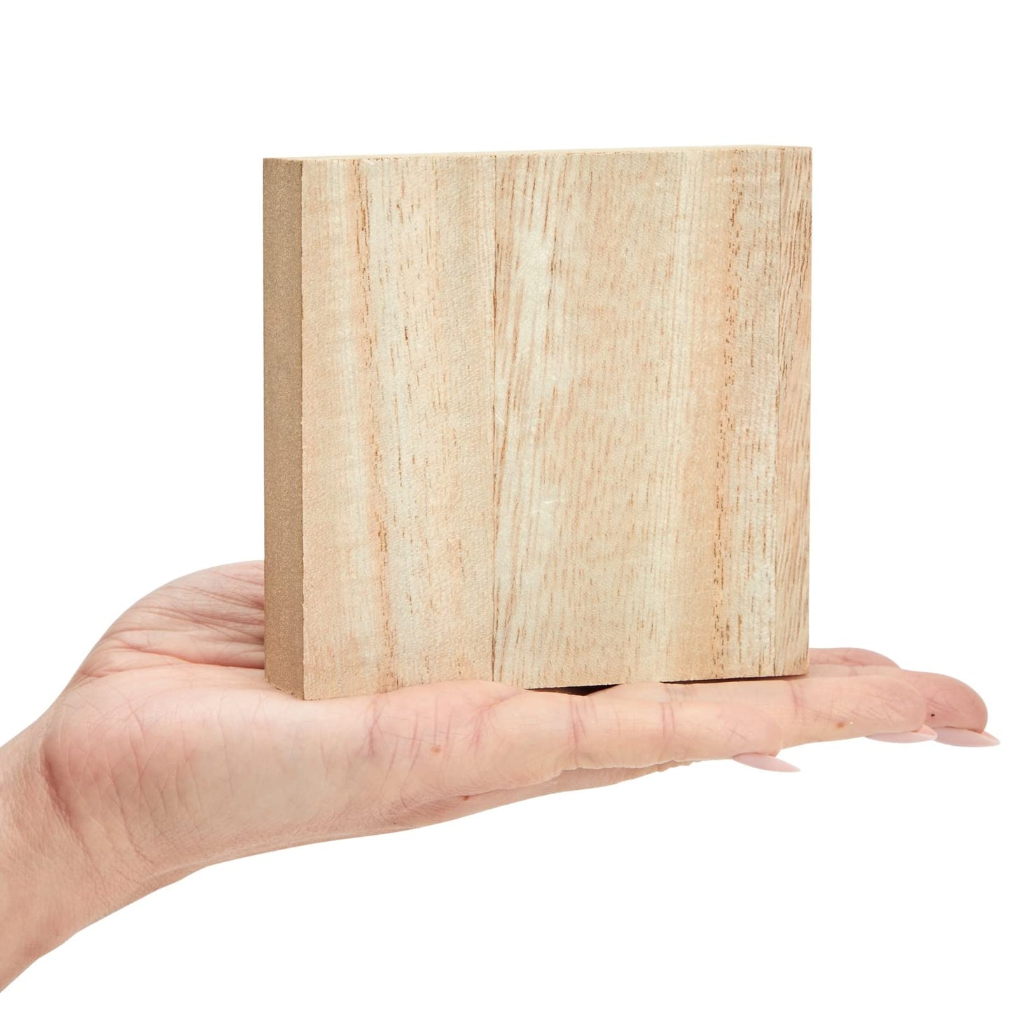 Bright Creations Wood Blocks for Crafts - Craft Wood Squares - Blank Wooden Blocks for Painting & Carving - 4x4 in, 1 in Thick, Pack of 4