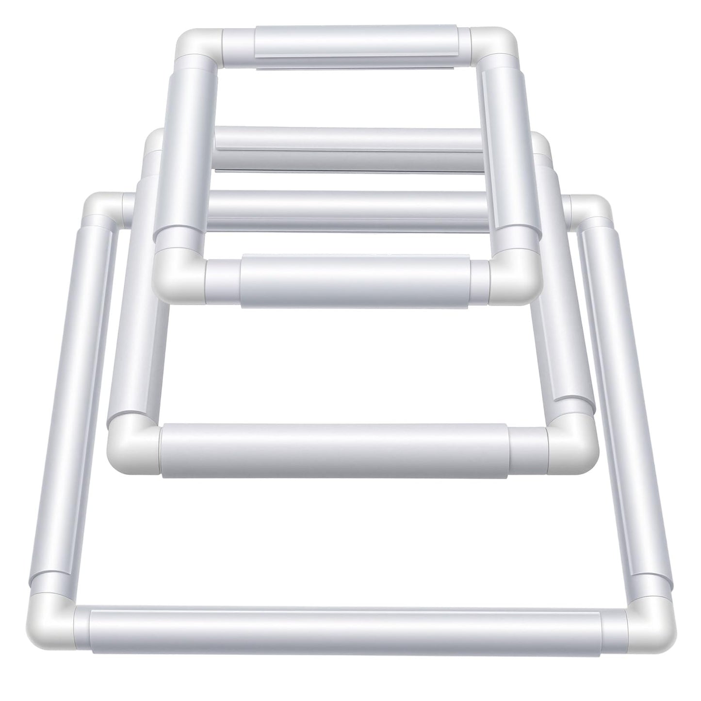 Afcabakila 3 Pcs Rectangular Embroidery Hoops White Cross Stitch Snap Frames, 3 Size Embroidery Frame for Quilting, Needlepoint, Silk-Painting DIY Sewing, Craft Tool,Craft Sewing and Ornaments