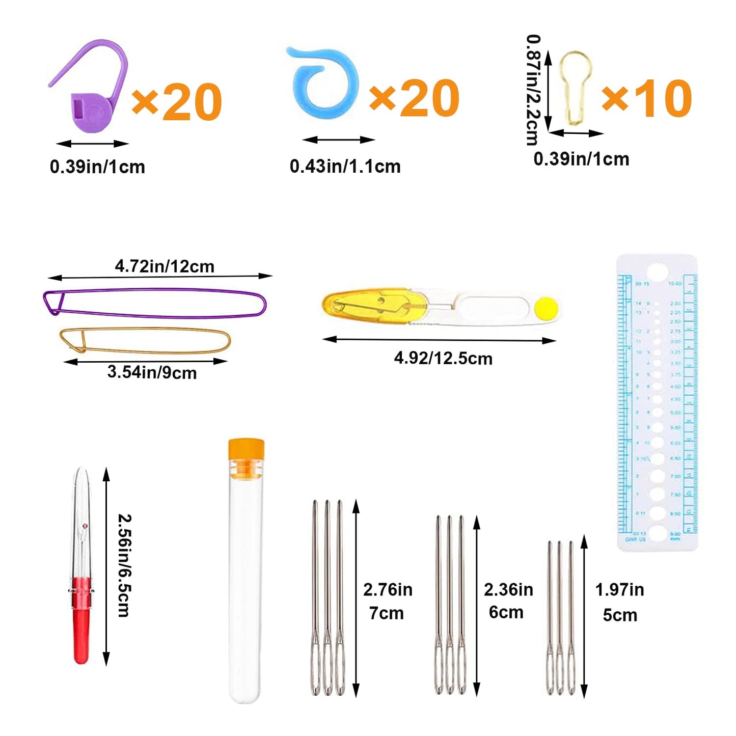 100pcs Crochet Hooks Set in Case Ergonomic Soft Grip Handles Weave Yarn Knitting Needles Kit and Crochet Needle Accessories Crochet Kit Complete Crochet Set for Beginners and Experiecced Crochet Lover